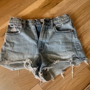 Abercrombie & Fitch Light Blue Distressed Jean Shorts
